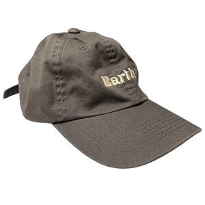 Earthly Hat Strap Back Brown Adjustable Brass Buckle‎ Organic Cotton Dad Cap